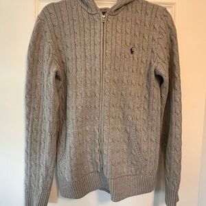 Polo by Ralph Lauren Light Gray Zip-Up Sweater (Boys)